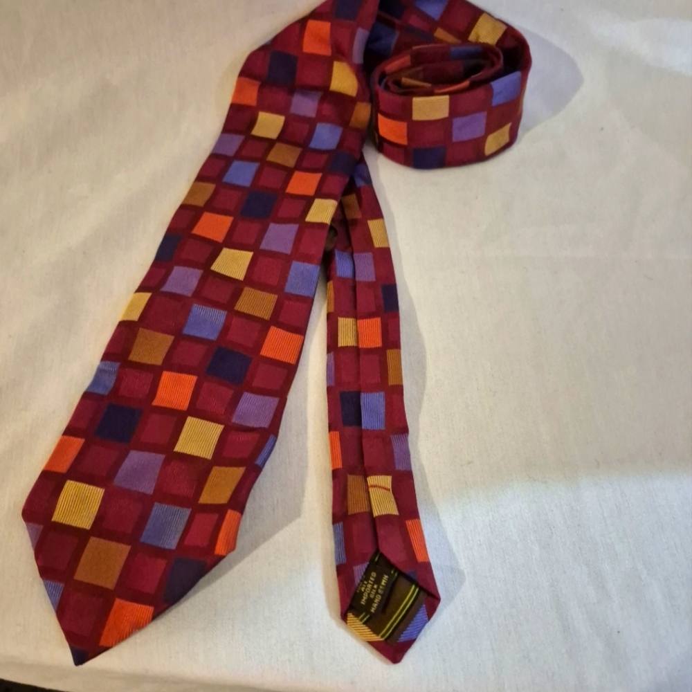 Multicolor Checkered Men's Tie